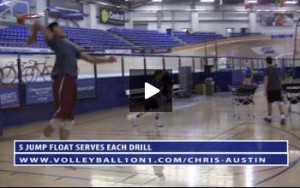 5 Rep Jump Float Serve Drill, Verbal Cues and Purpose with Chris Austin