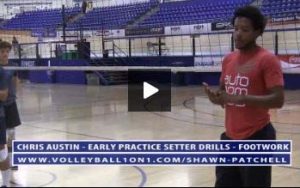 Chris Austin - Volleyball Setter Drill for Footwork Patterns and Technique