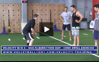 Cone Drill Exercise for Movement Portion - Velocity Workout 3 - Multi-Directional