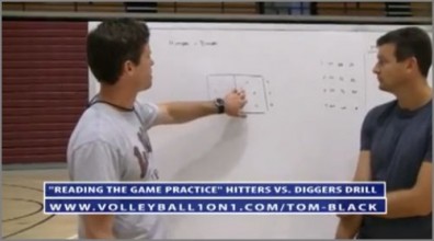Free Video - Diggers verses Hitters Volleyball Drill With Tom Black