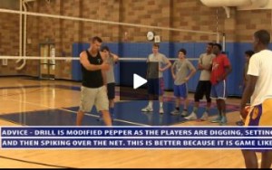 Modified On the Net Pepper Volleyball Drill with 3 Players  - Multi Skill - Day 2 - Uni High