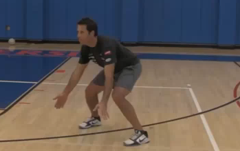 Volleyball Defense Demo, 45 Degree Angle View at 25 Percent Speed with Mike Diehl
