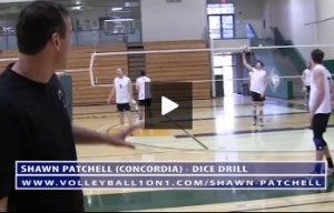 Volleyball Passing and Defense Movement Dice Drill