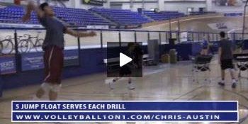 5 Rep Jump Float Serve Drill, Verbal Cues and Purpose with Chris Austin