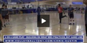 6 on 6 Game Play, Building On What Was Practiced But in a Game-Like Situation – Chris Austin