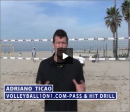Adriano Ticao Beach Volleyball Beginner Drill Pass Hit