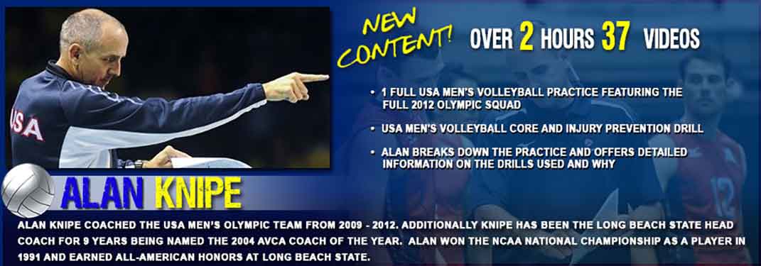 Alan Knipe - USA 2012 Olympic Volleyball Coach, 1 full USA Volleyball Practice and volleyball drills. Also volleyball warmup and workout drills.