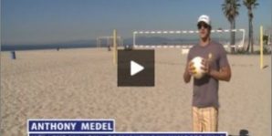 Anthony Medel Beach Volleyball Jump Serving