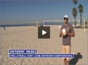 Anthony Medel Beach Volleyball Jump Serving