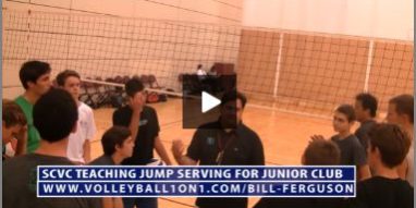 Bill Ferguson SCVC Teaching Junior Club Volleyball Jump Serving and Drill