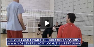 Bill Ferguson Team Breakout Sessions Middle Blocker Volleyball Defense Drill