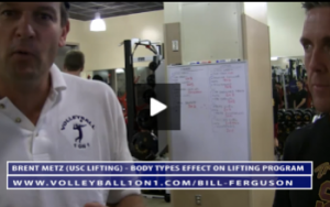 Bill Ferguson - USC Post Practice Lifting Session - Body Type Effects on Workout Program