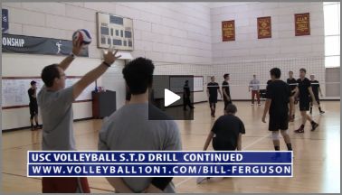 Bill Ferguson USC running STD Volleyball Drill