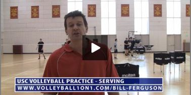 Bill Ferguson in Practice Serving Drill
