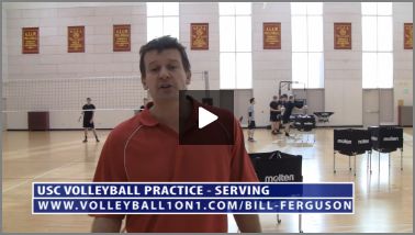 Bill Ferguson in Practice Serving Drill