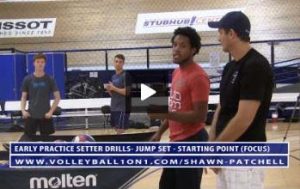 Chris Austin - Volleyball Setting Drill Like Serve Receive From 1,3 and 4 with Jump Set