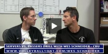 Conversations from the Office – Servers vs. Passers Volleyball Drill