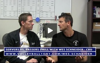 Conversations from the Office – Servers vs. Passers Volleyball Drill