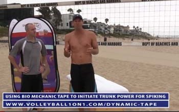 Creating Trunk Rotation Volleyball Spiking Power Using Bio-Mechanic Tape