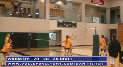 Dan Fisher Volleyball Warm Up Drills – 20 20 28 Volleyball Drill
