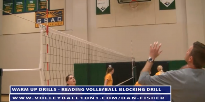 Dan Fisher Volleyball Warm Up –  Volleyball Blocking Reading Drill