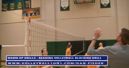 Dan Fisher Volleyball Warm Up –  Volleyball Blocking Reading Drill