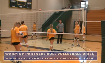Dan Fisher Warm Up – Partner Roll Volleyball Drill