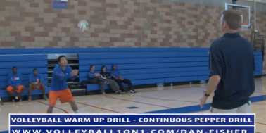Dan Fisher Warm Up Volleyball Drills – Continuous Pepper Volleyball Drill
