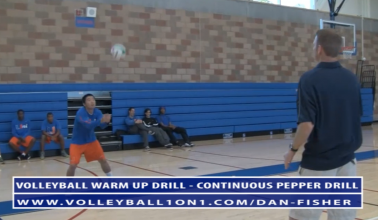 Dan Fisher Warm Up Volleyball Drills – Continuous Pepper Volleyball Drill