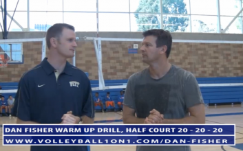 Dan Fisher Warm Up Volleyball Drills – Half Court 20 20 20