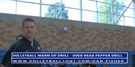 Dan Fisher Warm Up Volleyball Drills – Over Head Pepper Volleyball Drill