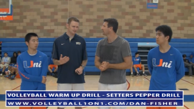 Dan Fisher Warm Up Volleyball Drills – Setters Pepper Drill