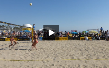 Demo Kerri Walsh and April Ross – Sideout on Line Attack Off Serve, April Spiking