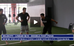 Double Foot Pogo Volleyball Exercise Drill