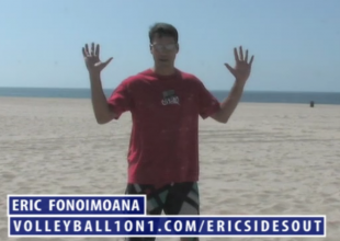 Eric Fonoimoana Beach Volleyball Spiking