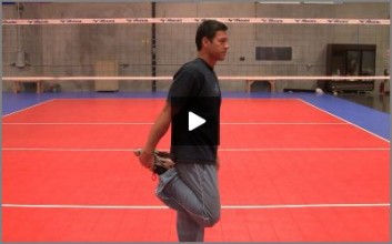 Eric Fonoimoana Volleyball Stretching – Quad Stretch
