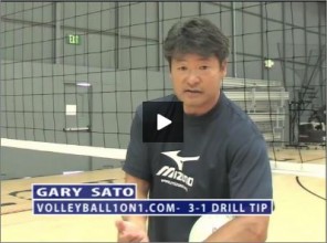 Gary Sato Volleyball 3-1 Hitting Drill