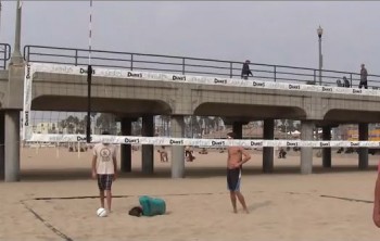 Hard Volleyball Spike and KO