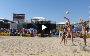 Kerri Walsh and April Ross - Sideout on Angle Attack Off Serve, Kerri Spiking