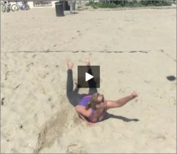 Lauren Fendrick Beach Volleyball One Arm Drill
