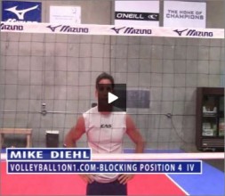 Mike Diehl Volleyball Blocking Position Four Part IV