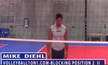 Mike Diehl Volleyball Blocking Position Two Part II