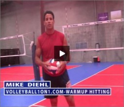 Mike Diehl Volleyball Warm Up Hitting