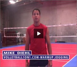 Mike Diehl Volleyball Warm Up Jogging