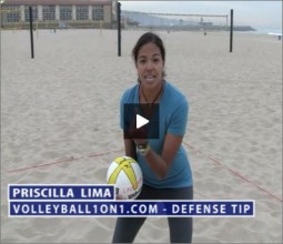 Priscilla Lima Beach Volleyball Defense Drill
