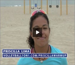 Priscilla Lima Beach Volleyball Warm Up