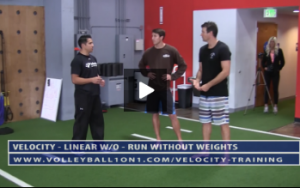 Run Without Weights Exercise - Velocity Volleyball Workout 1 - Linear