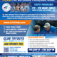 SJVC - Club Tryouts September 11th - 4:30 to 6:30 PM