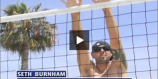 Seth Burnham Beach Volleyball Blocking