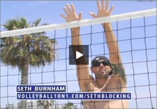 Seth Burnham Beach Volleyball Blocking